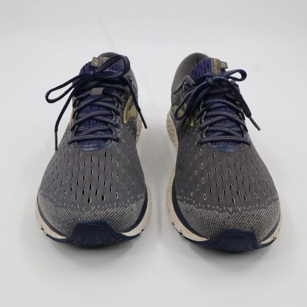 Brooks Glycerin 17 Running Shoes Mens‎ 10.5 Grey Navy Gold DNA LOFT 1102961D048